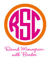 Round Monogram with Border